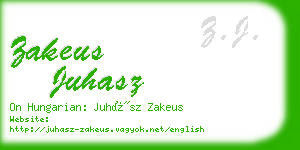 zakeus juhasz business card